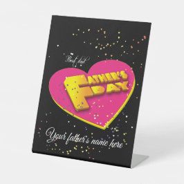 Tag der personalisierten glücklichen Väter 2023 Sockelschild