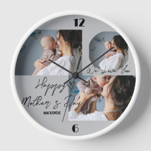 Tag der personalisierten Mütter, drei Fotos Kollab Uhr