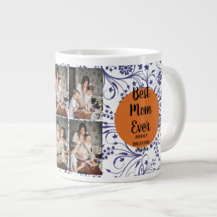 Tag der personalisierten Mütter,Foto Collage Blume Jumbo-Tasse