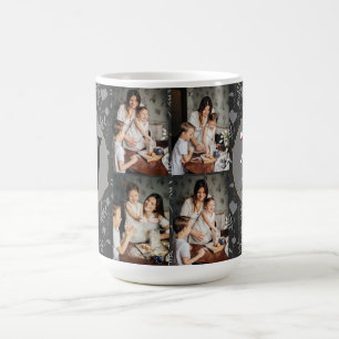 Tag der personalisierten Mütter,Foto Collage Blume Kaffeetasse