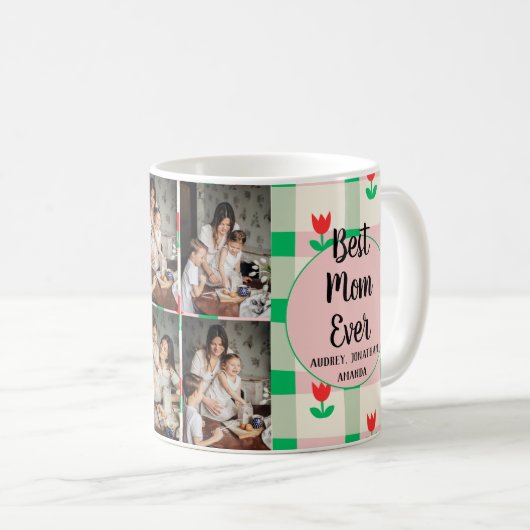 Tag der personalisierten Mütter,Foto Collage Blume Kaffeetasse (VorderseiteRechts)