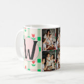 Tag der personalisierten Mütter,Foto Collage Blume Kaffeetasse (Vorderseite Links)