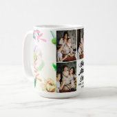 Tag der personalisierten Mütter,Foto Collage Blume Kaffeetasse (Vorderseite Links)