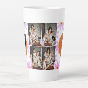 Tag der personalisierten Mütter,Foto Collage Blume Milchtasse