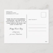 Tag der personalisierten Niedlichen Krankenpflege Feiertagspostkarte (Rückseite)