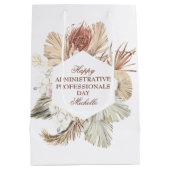 Tag der personalisierten Verwaltungspersonal Mittlere Geschenktüte (Rückseite)