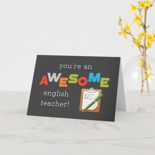 Tag der Phantastischen Lehrerbewertung Karte (Gelbe Blume)