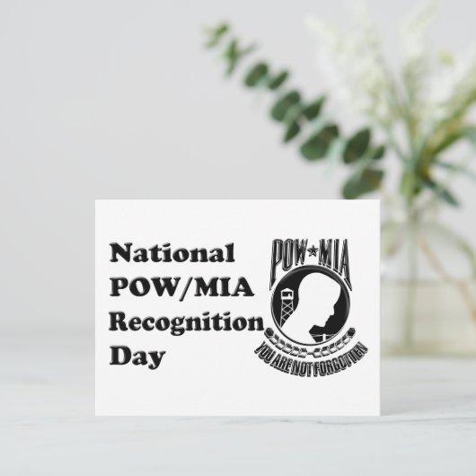 Tag der POW/MIA-Erkennung Postkarte (Stehend Vorderseite)