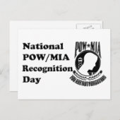 Tag der POW/MIA-Erkennung Postkarte (Vorne/Hinten)