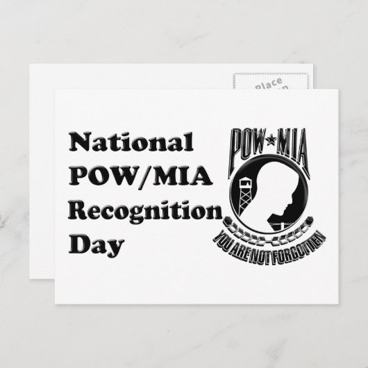 Tag der POW/MIA-Erkennung Postkarte (Vorne/Hinten)
