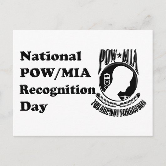 Tag der POW/MIA-Erkennung Postkarte (Vorderseite)