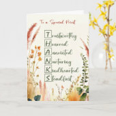 Tag der Priesteraufwertung dank Akrostik Karte (Gelbe Blume)