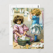 Tag der Puppenwäsche Postkarte (Vorne/Hinten)