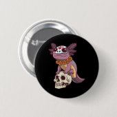 Tag der Regierungsbehörde Axolotl Zucker-Schädel Button (Vorne & Hinten)