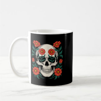 Tag der Regierungsbehörde dunkles Gothic-Blumenmus Kaffeetasse