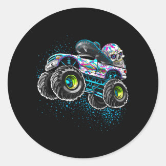 Tag der Regierungsbehörde Monstertruck Zucker Runder Aufkleber