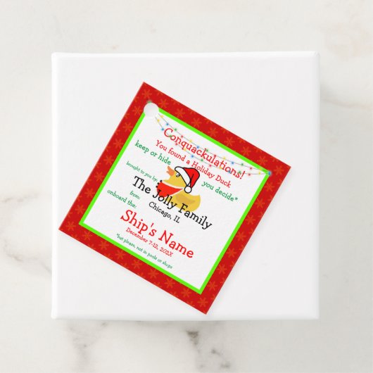 Tag der Reise Geschenkanhänger (Beispiel)