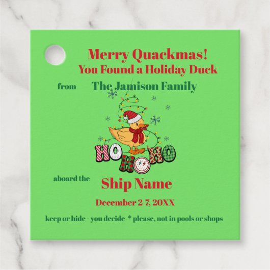 Tag der Reise Geschenkanhänger (Vorderseite)