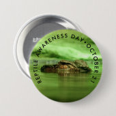 Tag der Reptilen Bewusstsein, Krokodil Button (Vorne & Hinten)