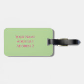 Tag der rosa Rose Gepäckanhänger (Rückseite horizontal)