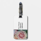 Tag der rosa Rose Gepäckanhänger (Rückseite vertikal)