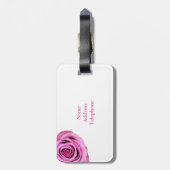 Tag der rosa Rose Gepäckanhänger (Rückseite vertikal)
