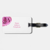 Tag der rosa Rose Gepäckanhänger (Rückseite horizontal)