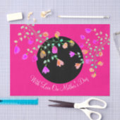 Tag der rosa und schwarzen Mütter Seidenpapier (Handwerk)