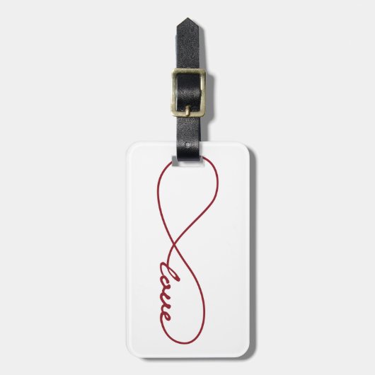 Tag der roten Liebe Unendlichkeit Gepäckstück Gepäckanhänger (Vorderseite vertikal)