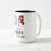 Tag der Roten Panda Mutter 2024. Zweifarbige Tasse (VorderseiteRechts)