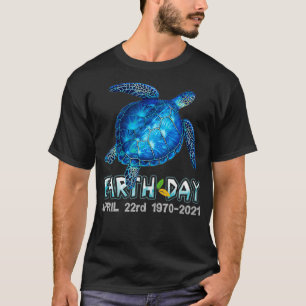 Tag der Schildkröte am 22. April 19702021 Erdetag T-Shirt
