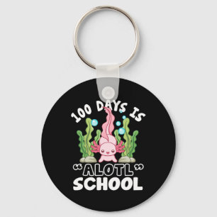 Tag der Schule 100 Tage ist Alotl Schule Axolotl Schlüsselanhänger