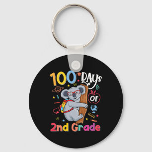 Tag der Schule 2. Klasse Kinder Koala 100 Tage sch Schlüsselanhänger