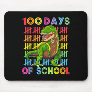Tag der Schule Dino Kinder glücklich 100 Tage Dino Mousepad