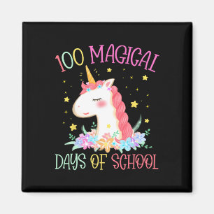 Tag der Schule Einhorn 100 Magische Tage Mädchen u Magnet