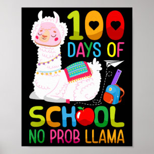 Tag der Schule Einhorn Mädchen 100 Tage der Schule Poster