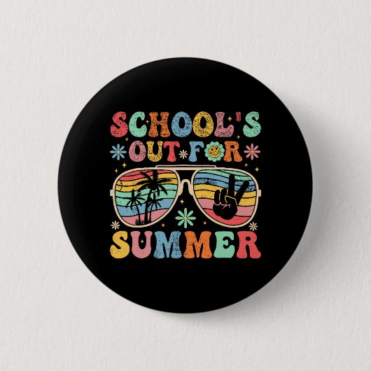Tag der Schule Groovy School für Sommerunterricht Button (Vorderseite)