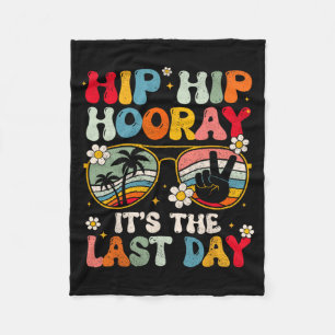 Tag der Schule Hallo Sommerlehrer Groovy Women Ki Fleecedecke