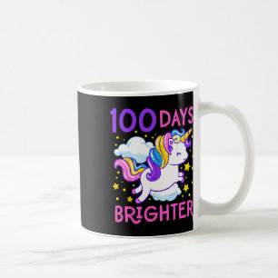 Tag der Schule Unicorn 100 Tage Brichter Kindergar Kaffeetasse