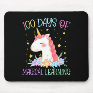 Tag der Schule Unicorn 100 Tage Magisches Lernen G Mousepad