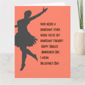 Tag der Single - Funny Valentine's Day Card Karte (Vorderseite)
