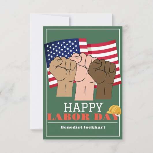 Tag der Solidarność-Arbeit mit US-Flagge Dankeskarte (Vorderseite)