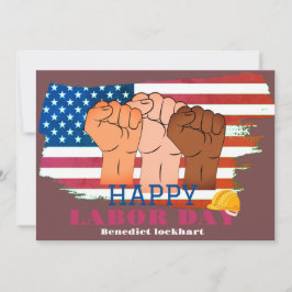 Tag der Solidarność-Arbeit mit US-Flagge T Dankeskarte