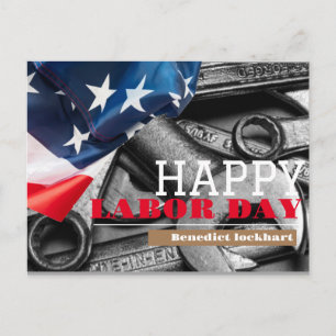 Tag der Solidarność-Arbeit mit US-Flagge T Postkarte