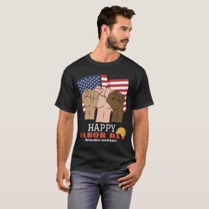 Tag der Solidarność-Arbeit mit US-Flagge T-Shirt
