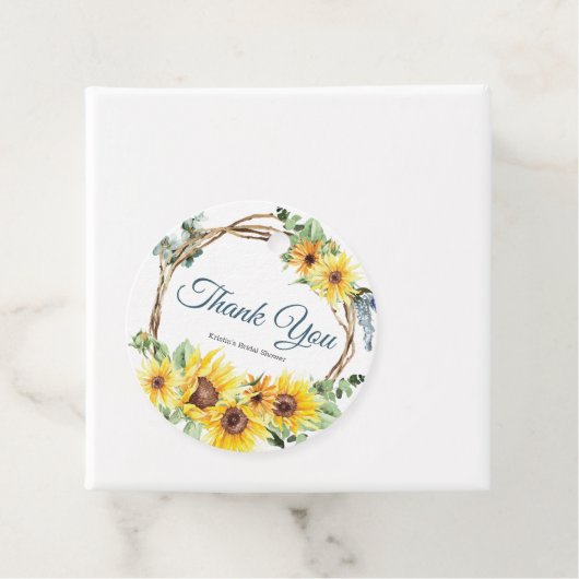 Tag der Sommersonnenblume Geschenkanhänger (Beispiel)