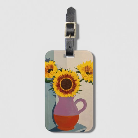 Tag der Sonnenblume Gepäckanhänger (Vorderseite Vertikal)