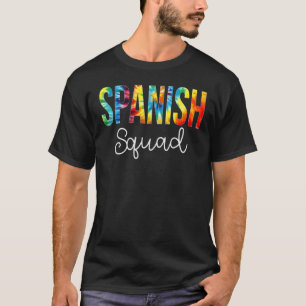 Tag der spanischen Squad-Gefärbte Krawatte-Aufwert T-Shirt