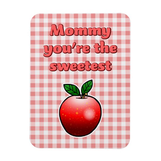 Tag der süßesten Red Apple Mütter Magnet (Vertikal)