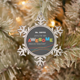Tag der Tanzlehrerbewertung, Phantastisch Schneeflocken Zinn-Ornament